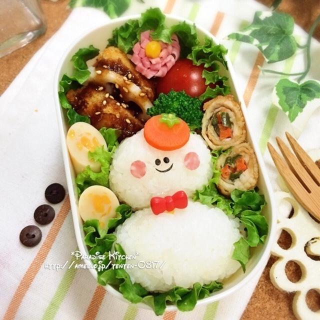 ＊レシピ付き＊簡単&時短なおもちくん弁当＊