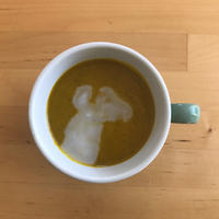 【レシピブログ】かぼちゃのスープ　ココナツしょうが風味 × 山梨の白