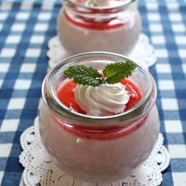 いちごのレアチーズケーキとフィナンシェ♪