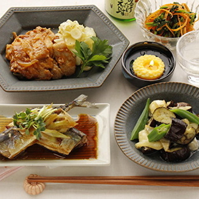 韓国風さんまの煮物と居酒屋料理の日