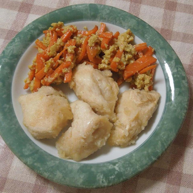 ◆にんじんシリシリ◆鮭ハラミ揚げ焼き＊未得意チャレンジ☆「感謝離」