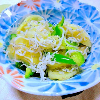 「レンジで簡単！馬鈴薯とちりめんじゃこのヘルシー蒸し」