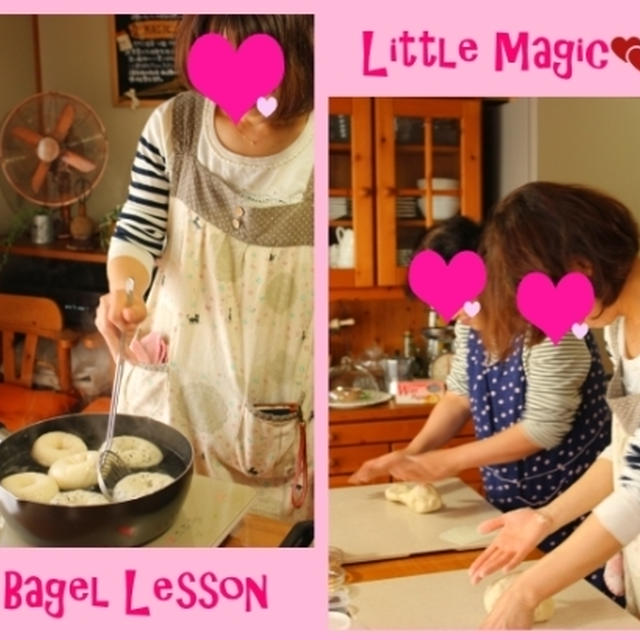 Littleコース☆ベーグル＆Magicコース☆パン・ド・ミ＆苺のロールケーキ