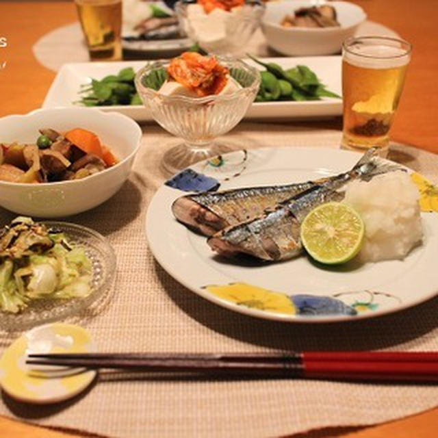 『秋刀魚』とストウブで『小さいおかず』の献立。