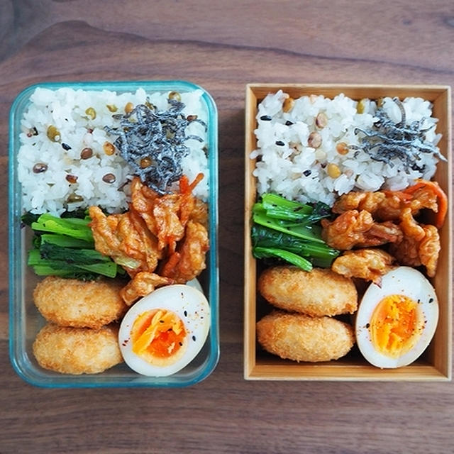 加賀揚げとコロッケと味玉弁当 ねぎま定食 By Kabakoさん レシピブログ 料理ブログのレシピ満載