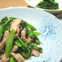 菜の花と鶏肉の炒め物