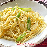 宮崎県産みそ清一本とアスパラのパスタ