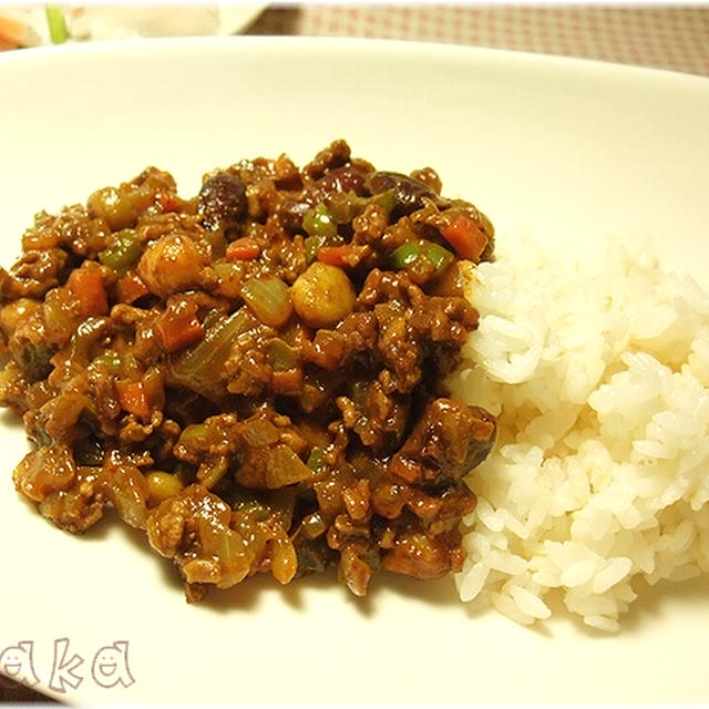 簡単■お豆いっぱいドライカレー（キーマカレー）■ﾍﾙｼｰ(o･∀･)ﾒﾙｼｰ