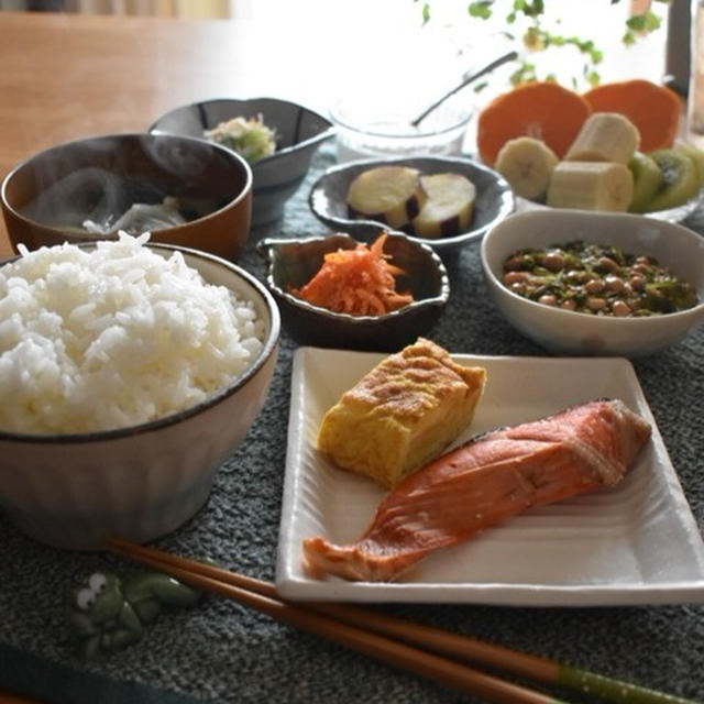 練習前のリセット朝ごはんと昨日のこと。