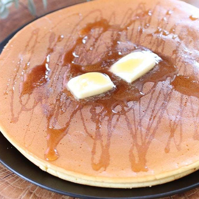 ホットケーキはちょこと手間でパンケーキ仕様に(*´艸｀*)