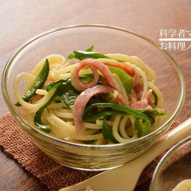 生姜とソーセージのパスタで朝ごはん