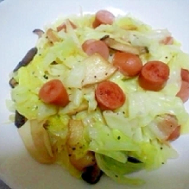 コロコロウインナーと野菜炒め