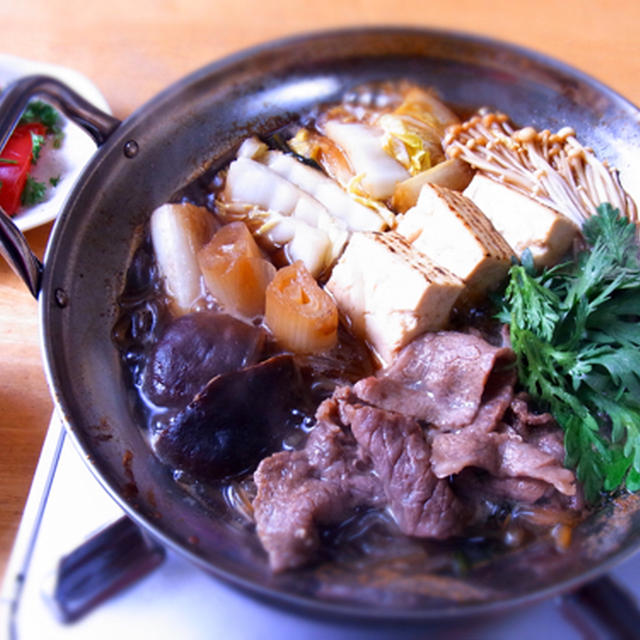 すき焼き 〆ご飯!! トマトの卵とじ丼