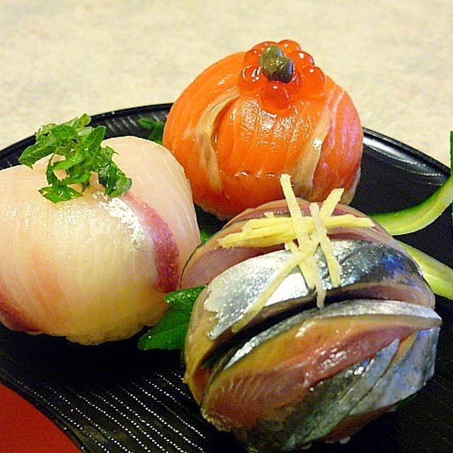 手鞠寿司3種