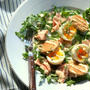 Salmon and Soft-Boiled Egg Breakfastサーモンと半熟卵の朝食