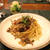 牛肉のワインビネガーソースでパスタディナー