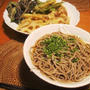 シカクマメの天ぷらと長野のお蕎麦
