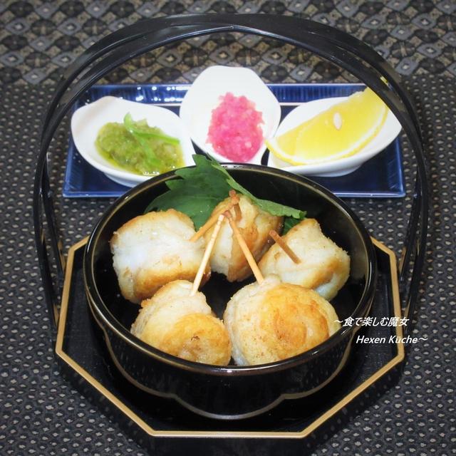 肉厚で濃厚に平目を味わう。カラフルソースで味わい華やか。『平目くるくるムニエル』