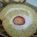 ★レシピ付き★苺の米粉ロールケーキ