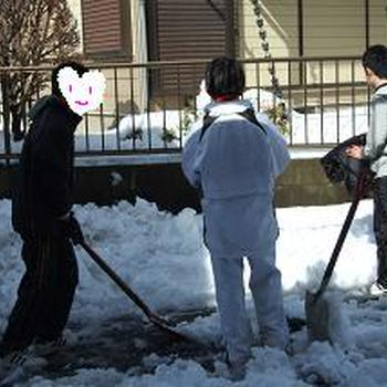 雪かきの後は揚げギョウザ定食