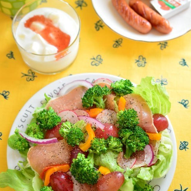 二日まとめて朝ご飯。