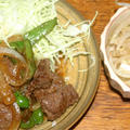 合いびき肉の焼肉とナムル豆腐