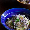 魚肉ソーセージとプチヴェールのパスタ