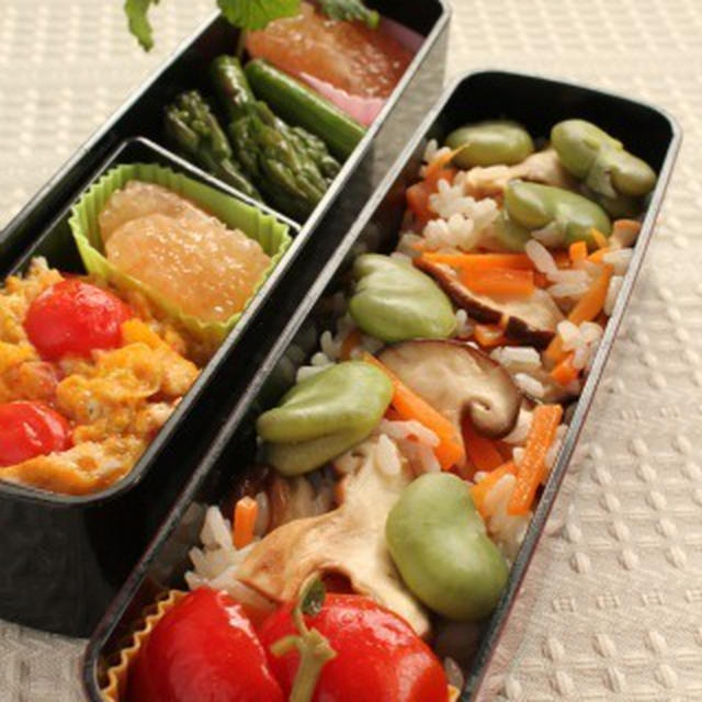 野菜たっぷりお弁当♪森林浴