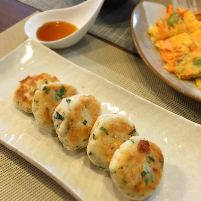 ごま風味♡鶏胸肉とはんぺんのふんわりチーズ焼き＊値引情報