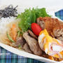コロッケがおかずの弁当｜春雨サラダやベーコンエッグのレシピ付き