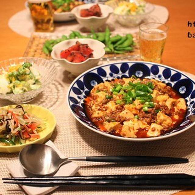 ストウブで『麻婆豆腐』の献立。