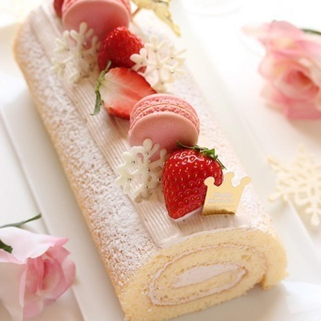 マロンのロールケーキ　de Happy Birthday.:*･ﾟ☆+*