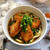 ちょこっとエスニック！チキンカツをのせたカレーうどん風