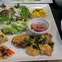 洋食ランチともやしのお好み焼き