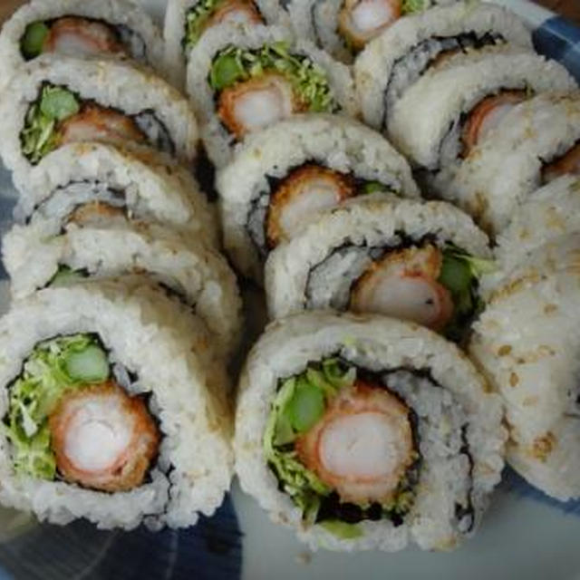 父の日の海老フライ裏巻き♪