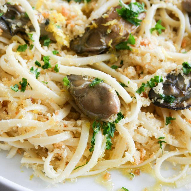 Smoked Oyster Lemon Pasta牡蠣の燻製とレモンのパスタ