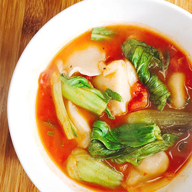 冷凍餃子を使った簡単スープ餃子 今日はトマト味 By たんぽぽさん レシピブログ 料理ブログのレシピ満載