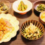 晩ご飯　野菜たっぷり簡単なものばかりで♪