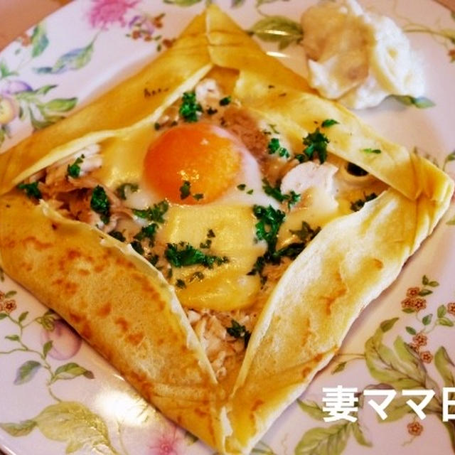 休日ランチはチキンクレープ♪ Chicken Crepe