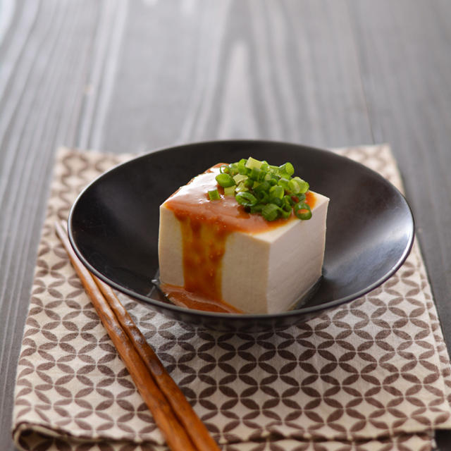 冷奴のたれをアレンジ【黄味噌冷奴】。と昨日の献立。