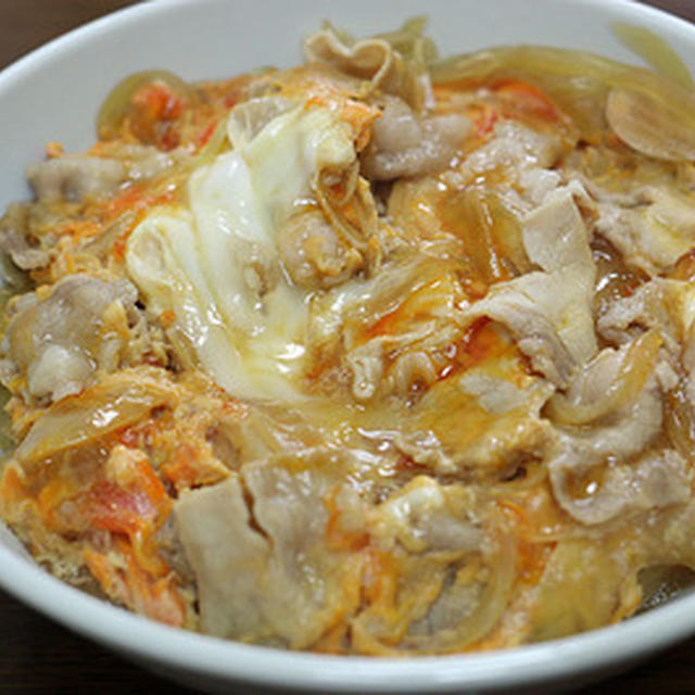 九州産もち豚ロースで「他人丼」