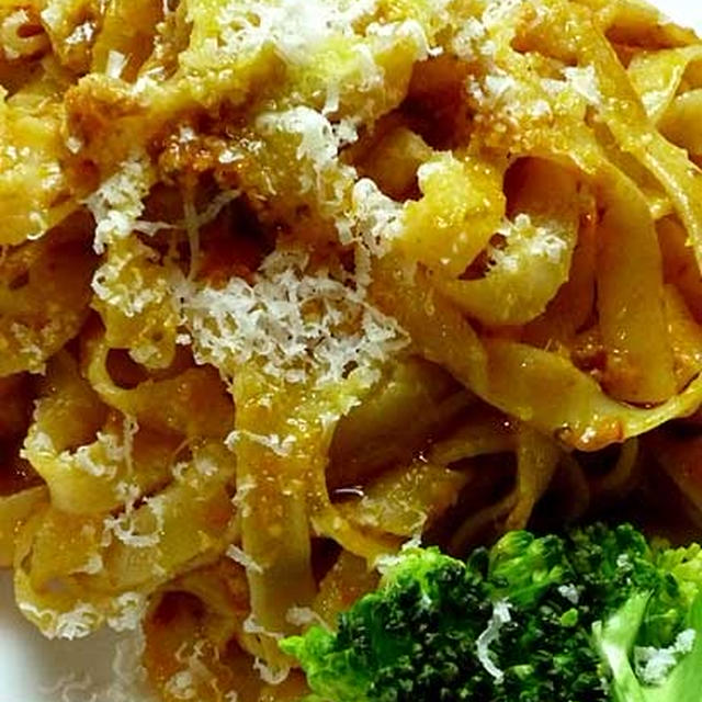 茄子ソースでインスタントパスタ