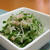 水菜ときゅうりのガリ和え と ししとうのにんにくポン酢蒸し