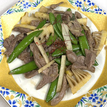 鹿肉でチンジャオロース風に