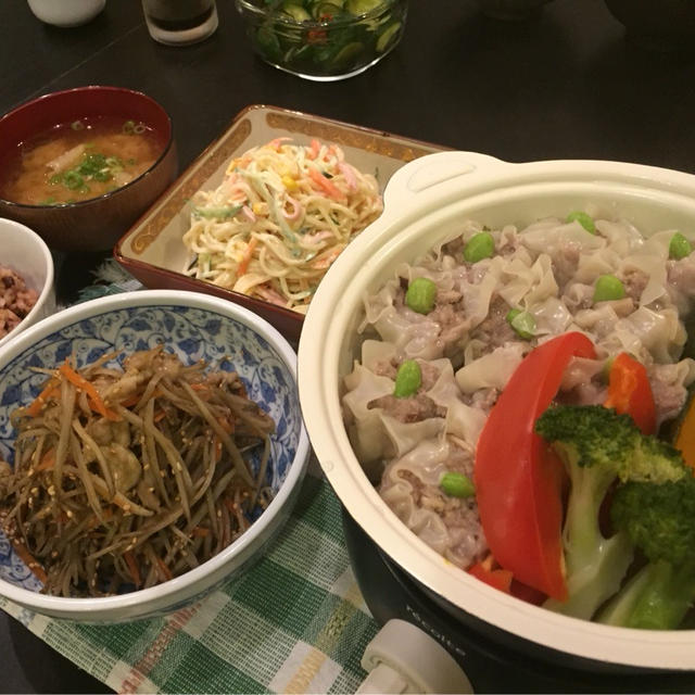 【昨日の晩ごはん☆アツアツ手づくりシュウマイ！】