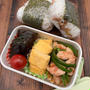 沢庵入り納豆そぼろおにぎり弁当と　朝ゴパン