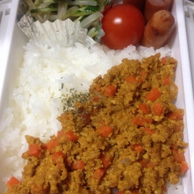 ドライカレー弁当。肉？違いまーす！