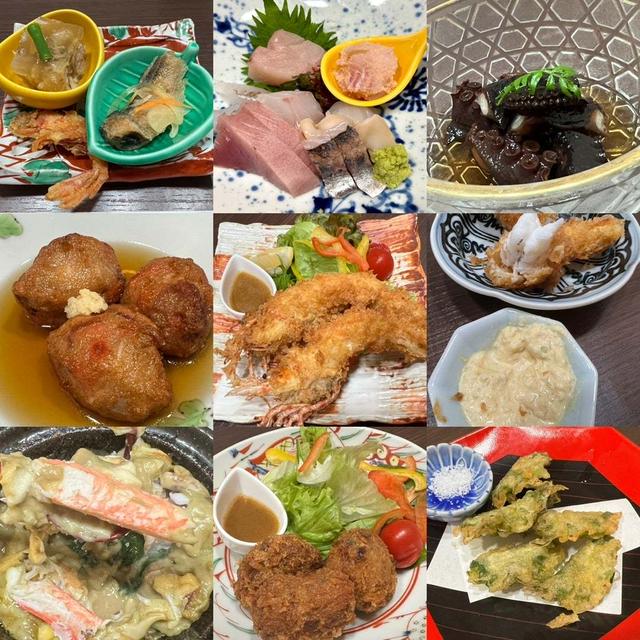 旬魚たつみ　鳥取店　鳥取駅近くで山陰の旬の食材が楽しめる　ゴジラエビのエビフライ