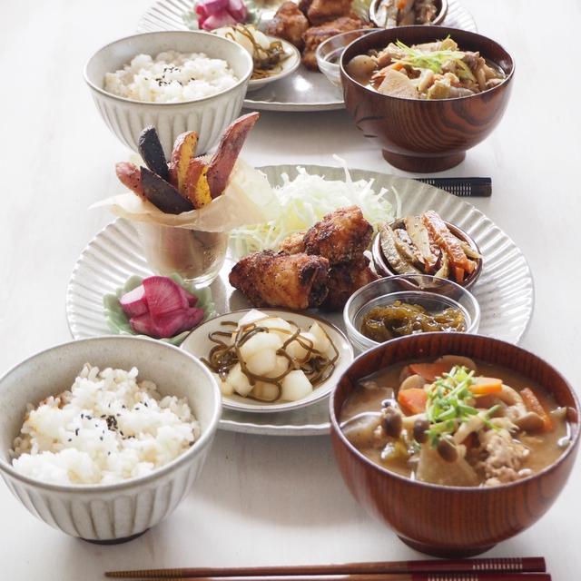 醤油麹のヘルシー唐揚げ　de　和プレートランチ。。。