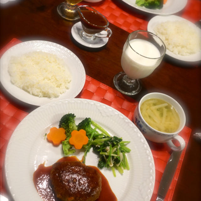 雨のお買い物＆「ハンバーグ」